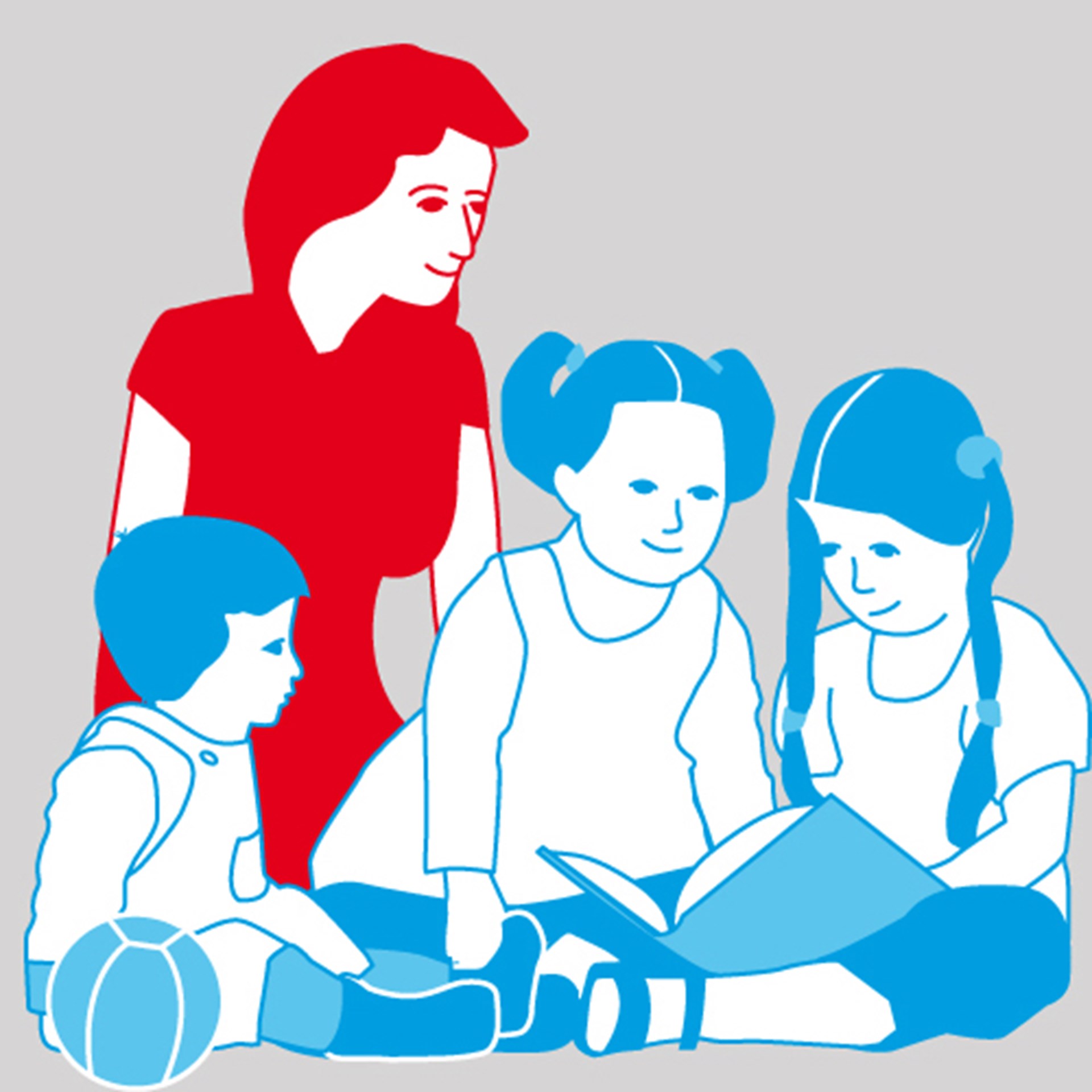 Erzieherin mit Kindern
