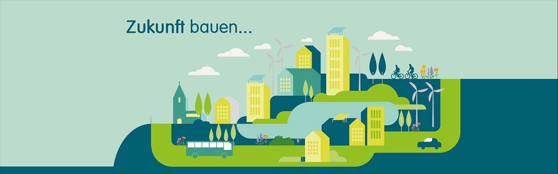 Header zum Themendossier 'Nachhaltige Gebäude'