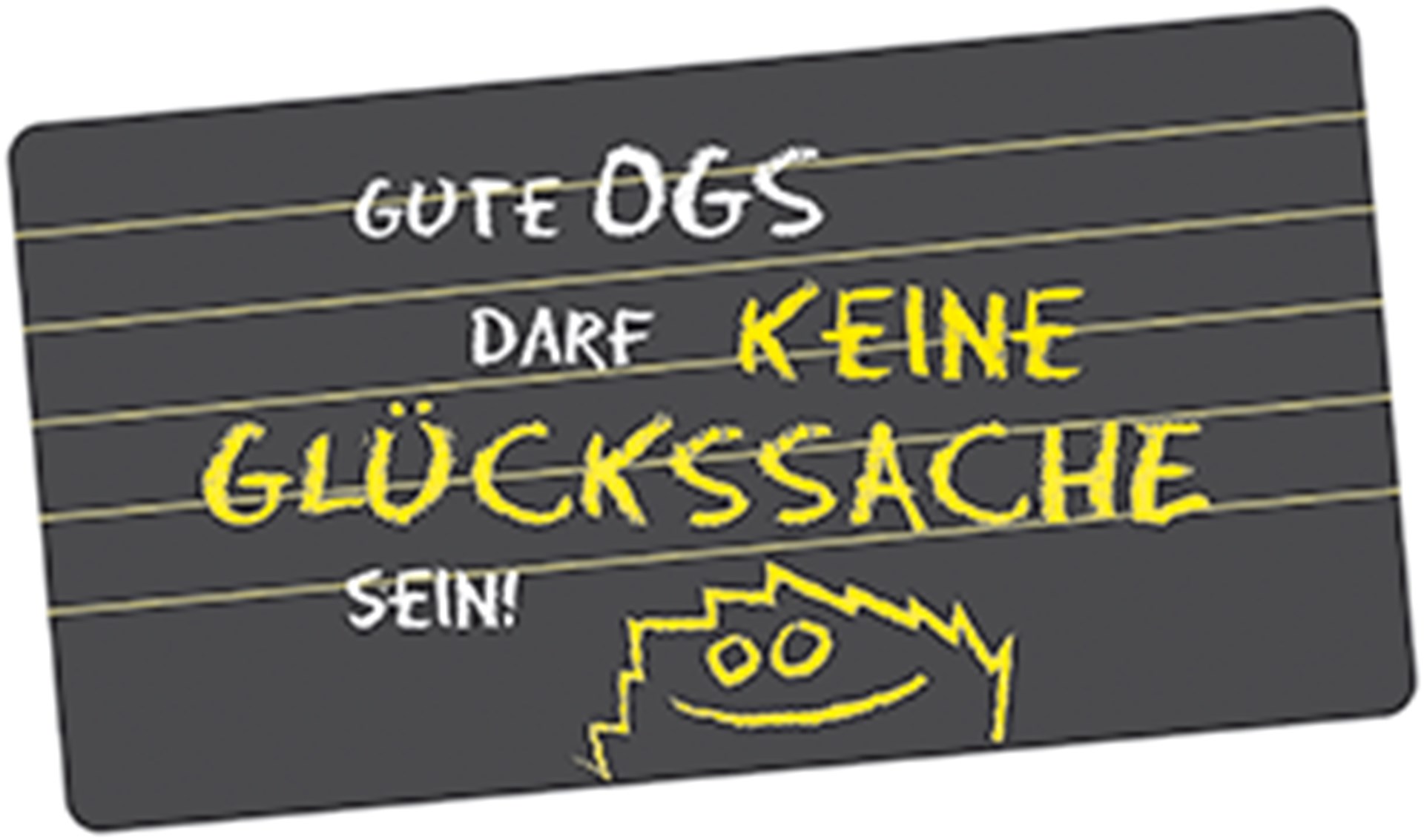 Banner zur OGS-Kampagne 'Gute OGS darf keine Glückssache sein' der Landesarbeitsgemeinschaft der Freien Wohlfahrtspflege in NRW